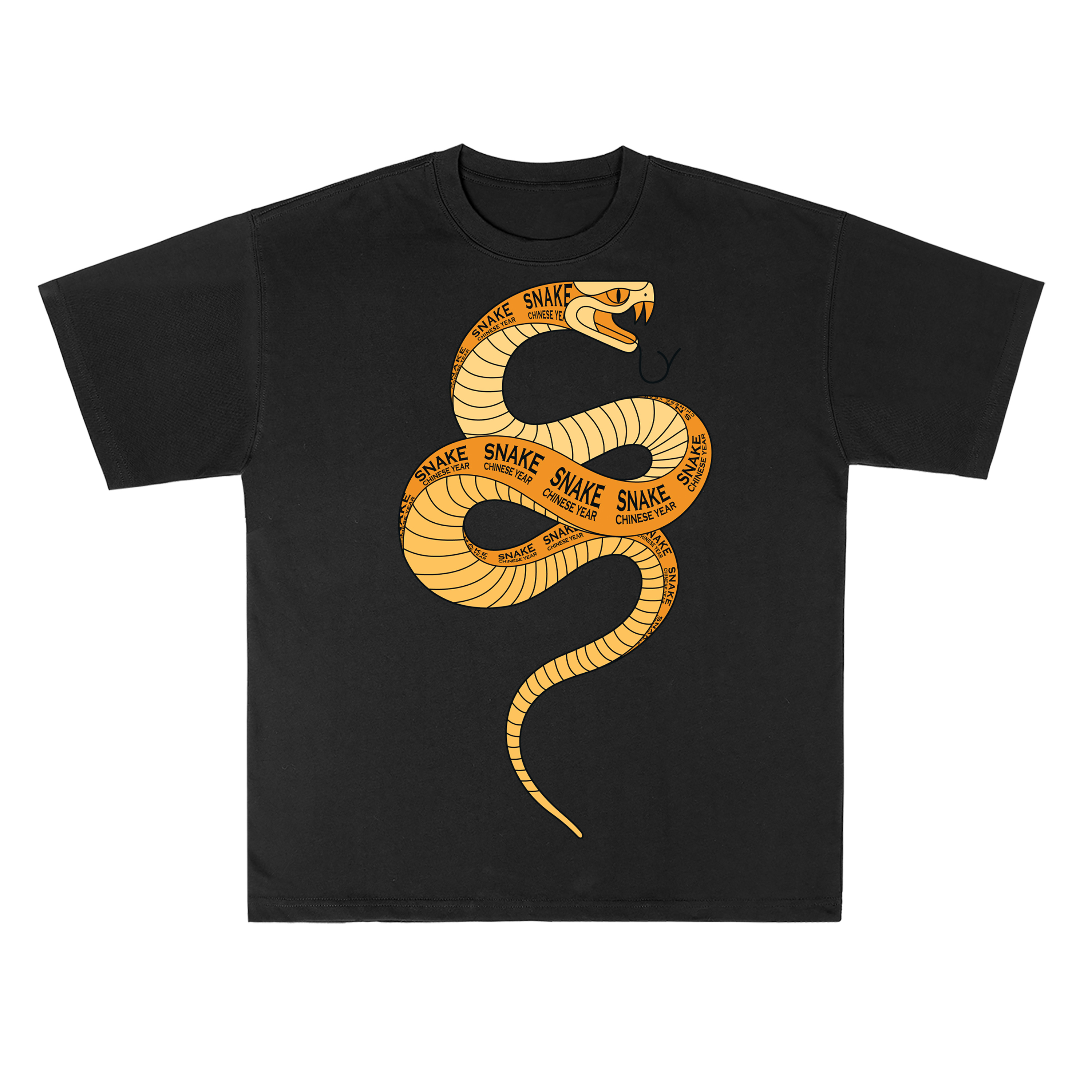T-shirt men's top designer cotton T-shirt golden python short sleeved clothing high-quality fashionable T-shirt