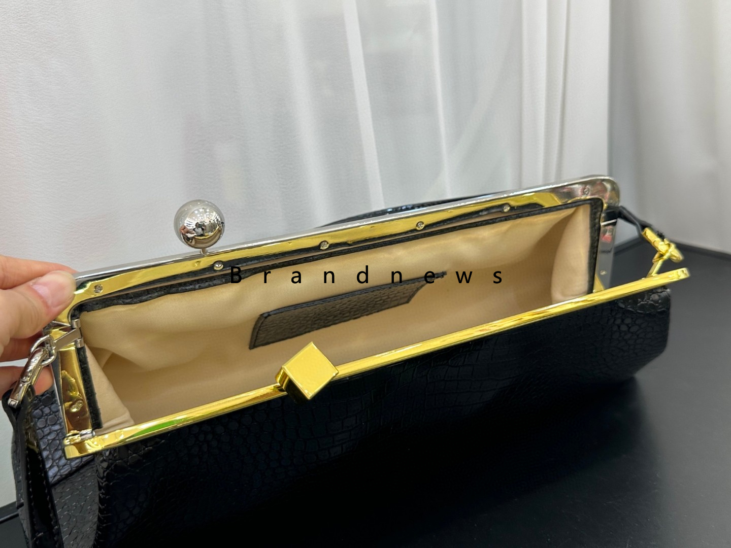 Genuine Leather Clasp Evening Bags With Adjustable Removeable Straps Crocodile Design Shoulder Underarm Bag Party Clutches Designer 2025 New 3207