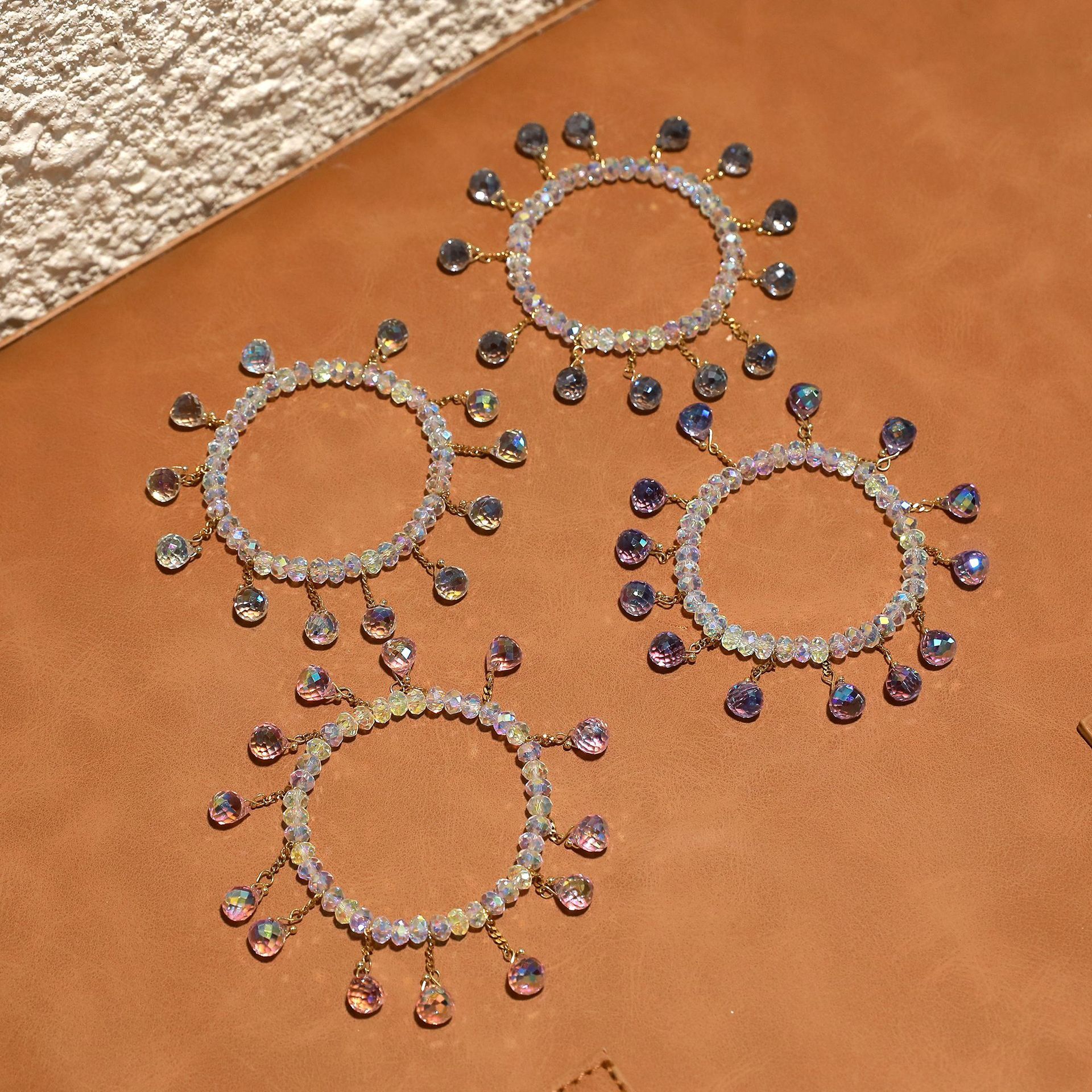 Simple internet celebrity temperament cute natural fresh Korean version girl pendant crystal bracelet small and personalized forest style