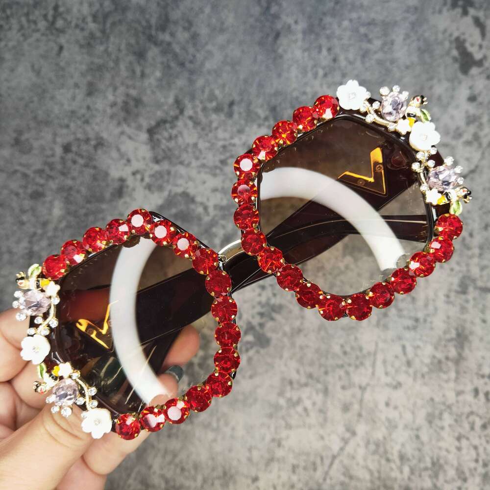 Square Dia Women 2022 Brand Designer Colorful Rhinestones Sunglasses Stylish Eyewear Shades UV400 Oculos designer bag