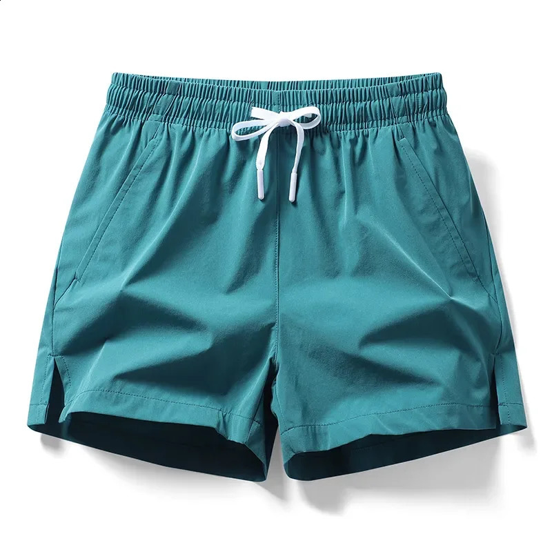 Summer Ice Silk Quick Dry Short Pants Men Breathable Sportswear Running Fitness Beach Bottoms Gym Training Zipper Pocket Shorts 250530