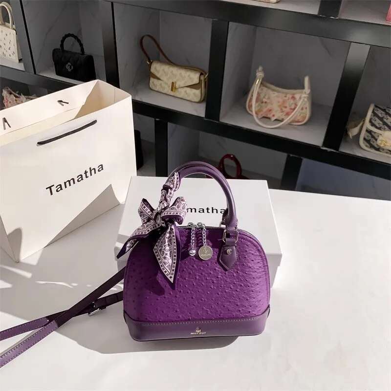 Purple Color Fashion Dots Shell High Quality Women Handbag Textured Shoulder Messenger Lady Purse Female Casual Bag