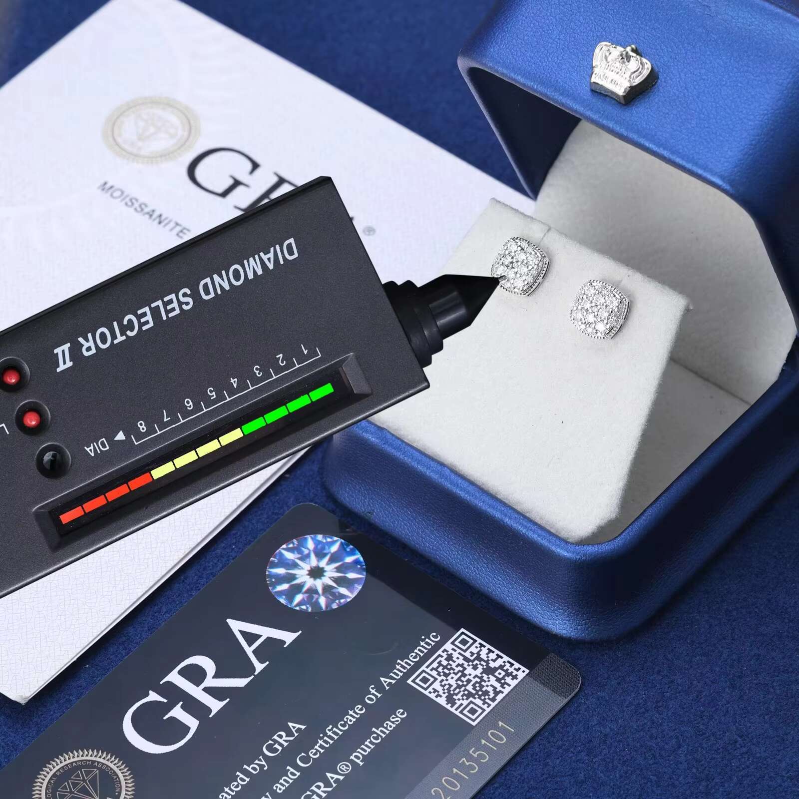 10K Real Gold Moissanite Diamond Screw Back Stud Earring for Women Brilliant White Gold Earrings