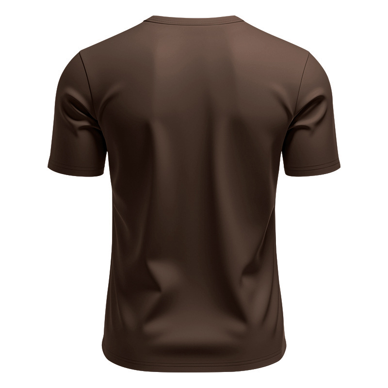 polo shirt Mens Summer Loose Fit Henley Shirt Pocket Short Sleeve T Shirt Deep V Neck t shirt