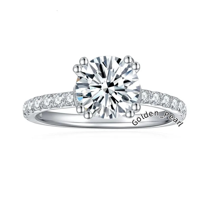 DE 1.5ct Moissanite Engagement Women Ring Fashion Moissanite Wedding Women Ring 7.5mm VVS Moissanite 925 Silver Rings