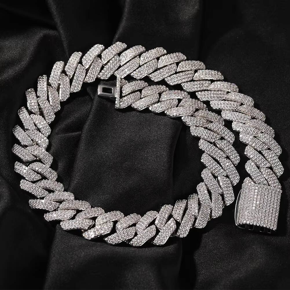 20mm Miami Cuban Name Hip Hop Jewelry Chain Men's Necklace