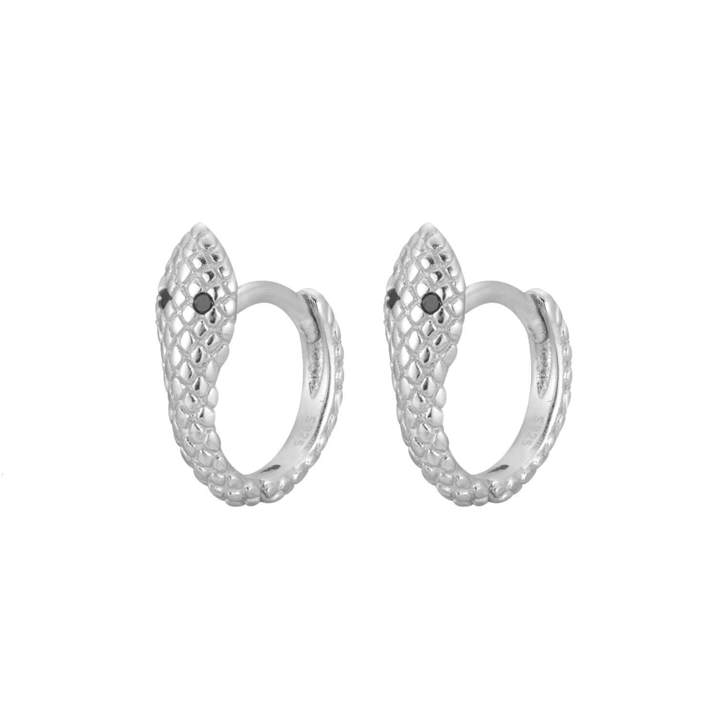 Bestseller Vintage Creative Luxurious Snake Shape Earrings S925 Sterling Silver Unique Diamond Set Snake Earrings