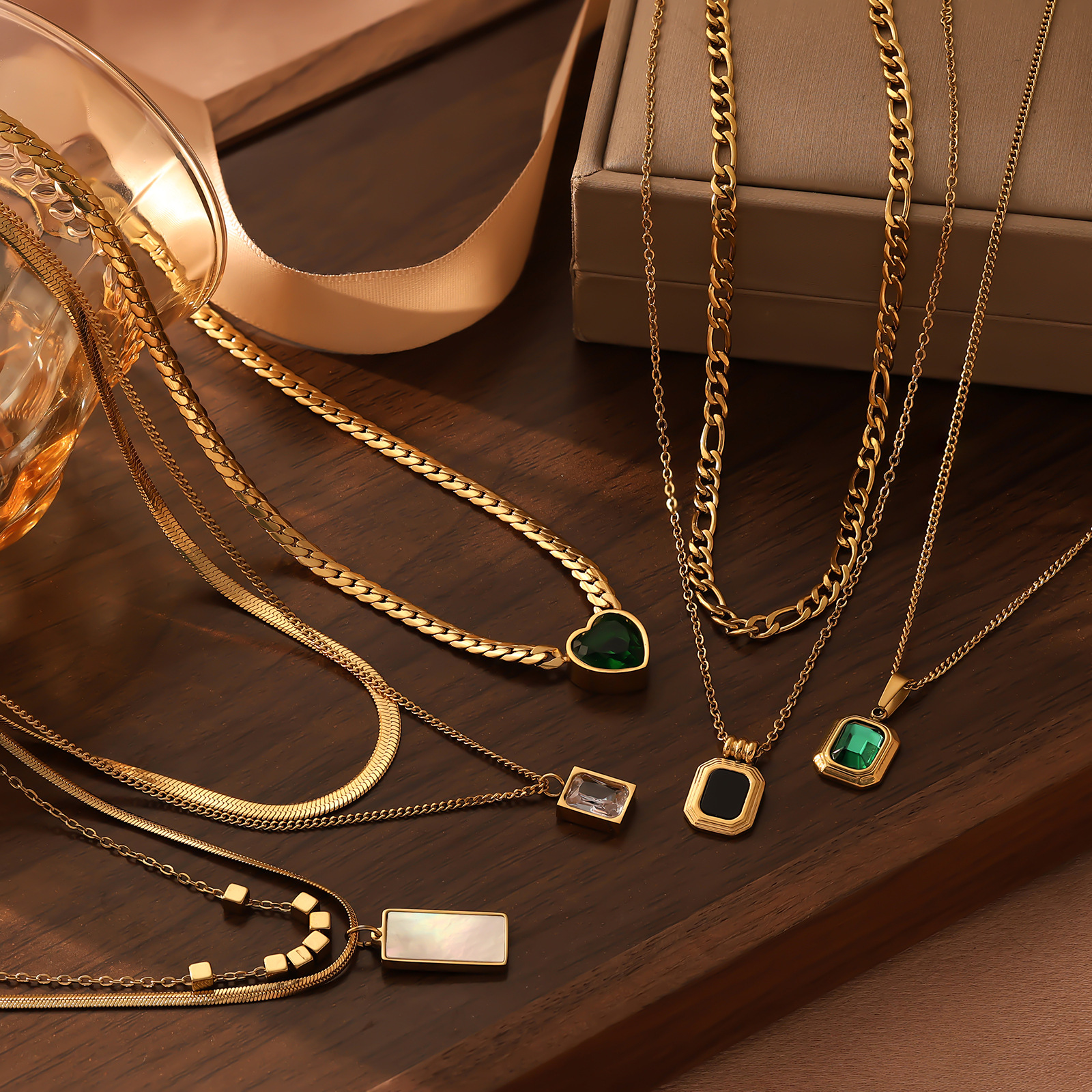 Fashion Design Stainless for Women Style Ethnic Trend Titanium Steel Clavicle