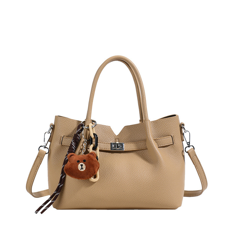 designer Vintage Large Capacity High-Quality Texture Handbag Mother-Daughter Bag 2025 New Spring Shoulder Crossbody Bag Versatile Bucket Bag