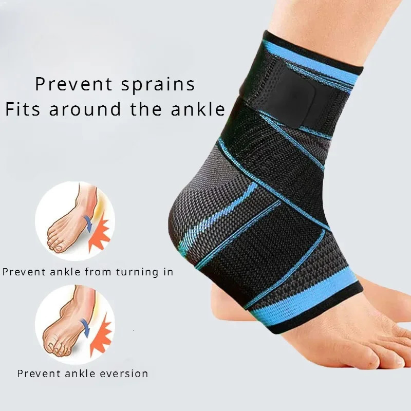 Adjustable Ankle Support Compression Brace Protector for Running Basketball Soccer Outdoor Sports Gym Bandage Strap 250530