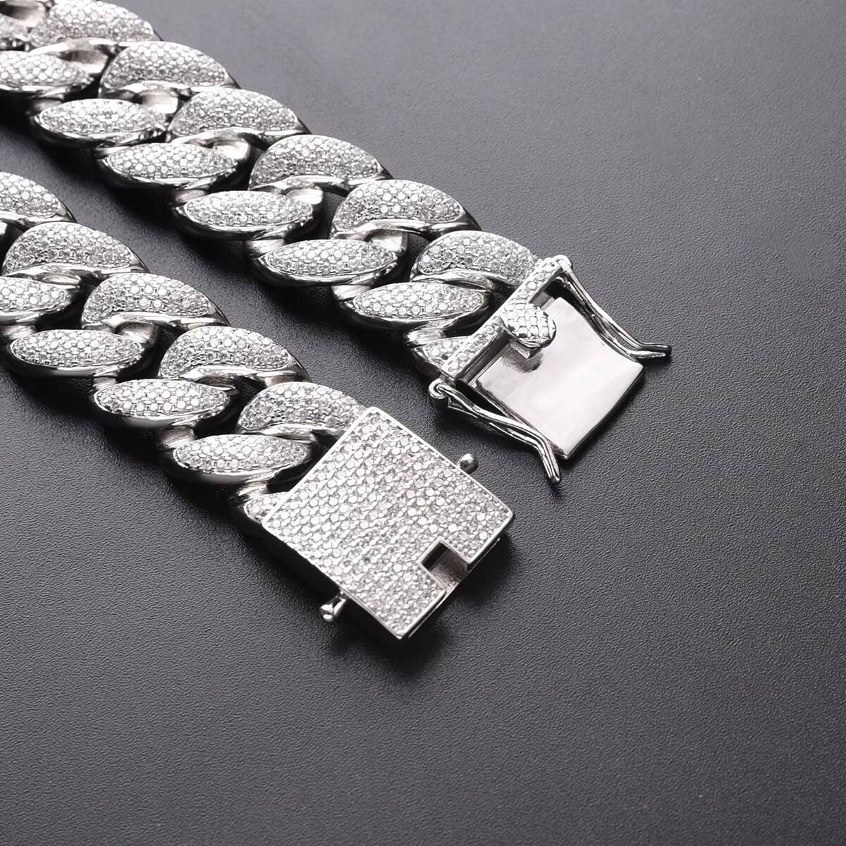 18mm hot selg chain AAA+CZ micro insertion Cuban k necklace men's hip-hop jewelry