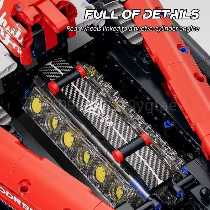 1 8 F1 Race 1768PCS Building Sets MOC Building Blocks Car Cool Collectible Model Car Kits Toy Birthday Festive Gift Giving Z250602