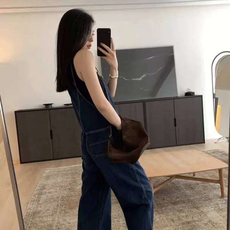 High Quality Genuine Suede Bucket Bag Brown Handbag