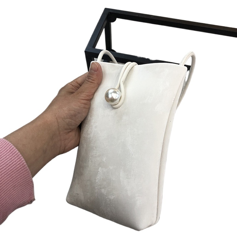 designer 2025 Spring/Summer Simple Pink Pearl Crossbody Small Bag High-end Fashionable Mini Phone Bag for Women