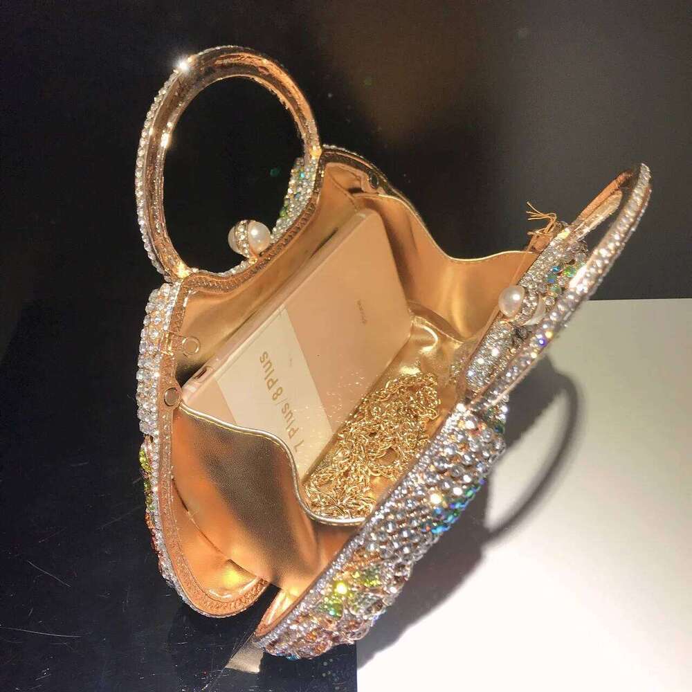 Designer Luxury Daisy Flower Rhinestone Tote Bag Crystal Women Evening Bags Designer Party Banquet Clutch Purse Fashion Diamone Handbag