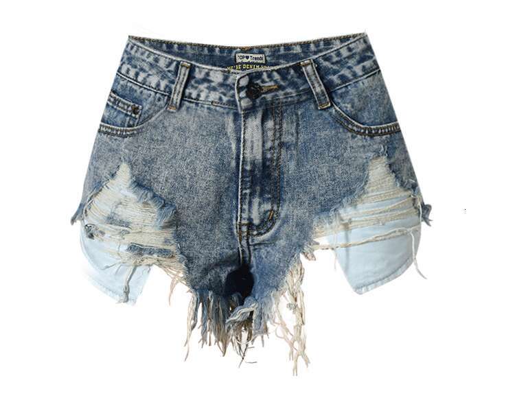 Denim Shorts Jeans Shorts Women S Slim Fit High Waist Distressed Irregular Pocket Tassel Snowflake Retro Denim Shorts Ripped Short Jeans