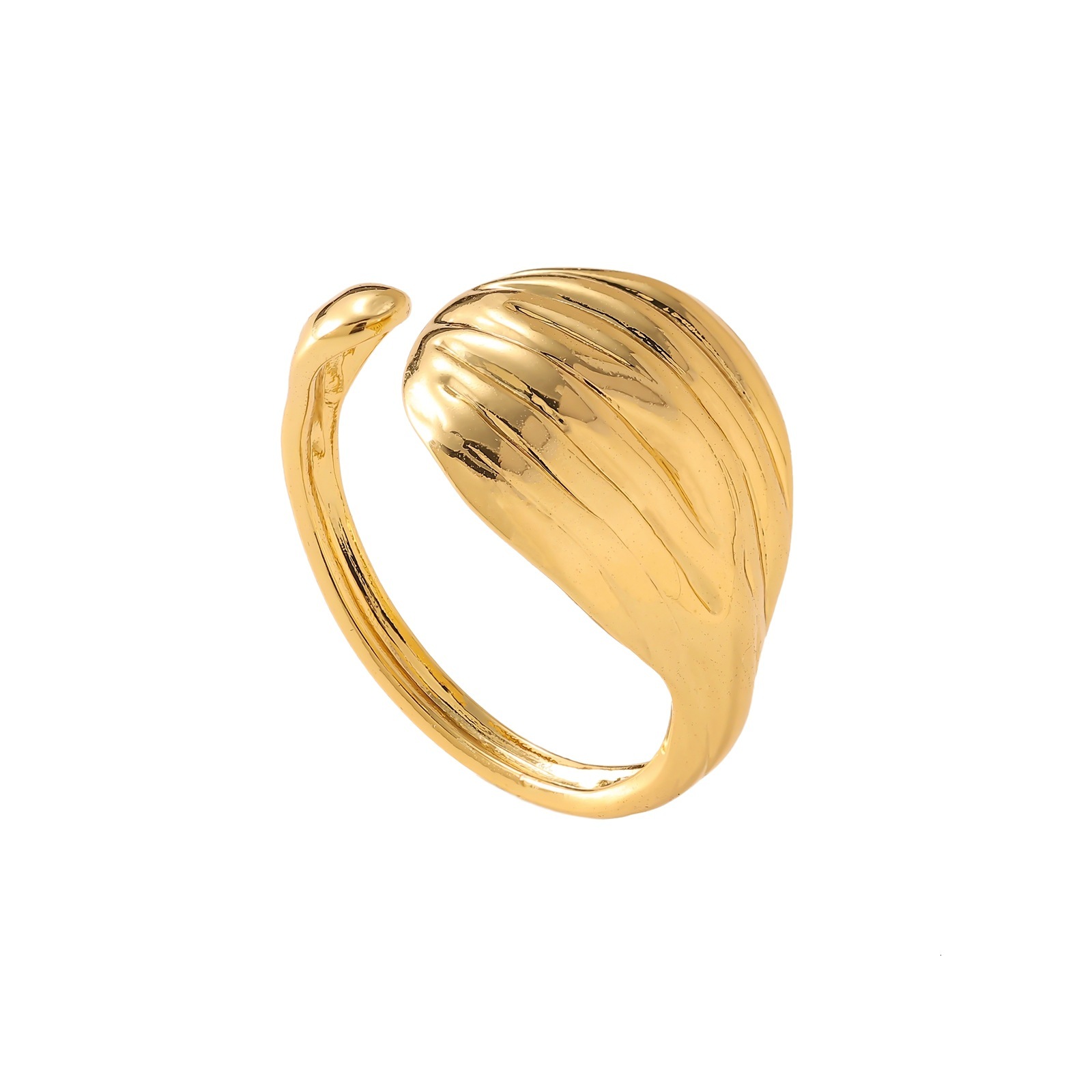 Style Water Drop Hug Ring Set Geometric Hollow Twisted Rings with Design Sense