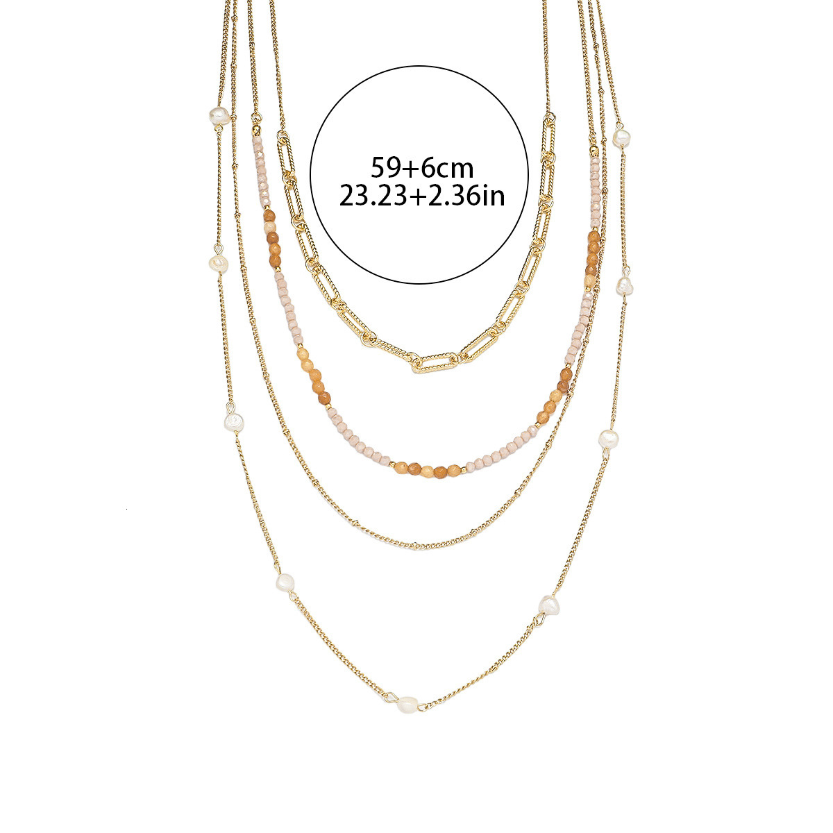 fashionable and simple necklace chain stacking style