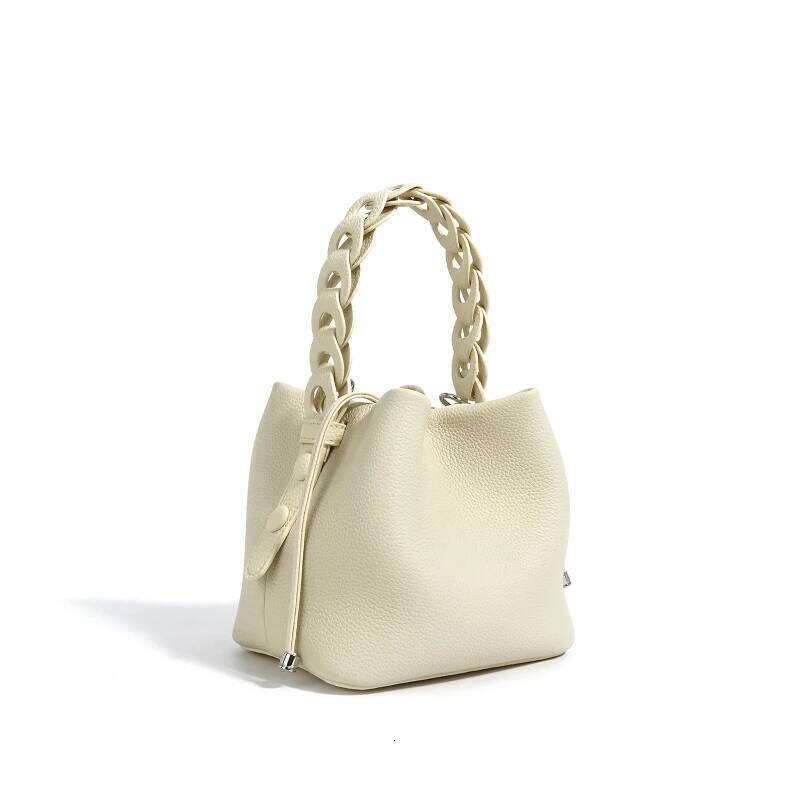 Jonlily Women Genuine Leather Shoulder Female Fashion Handbag Totes Bucket Commuter Bag Small Daybag Purse -Kg1271