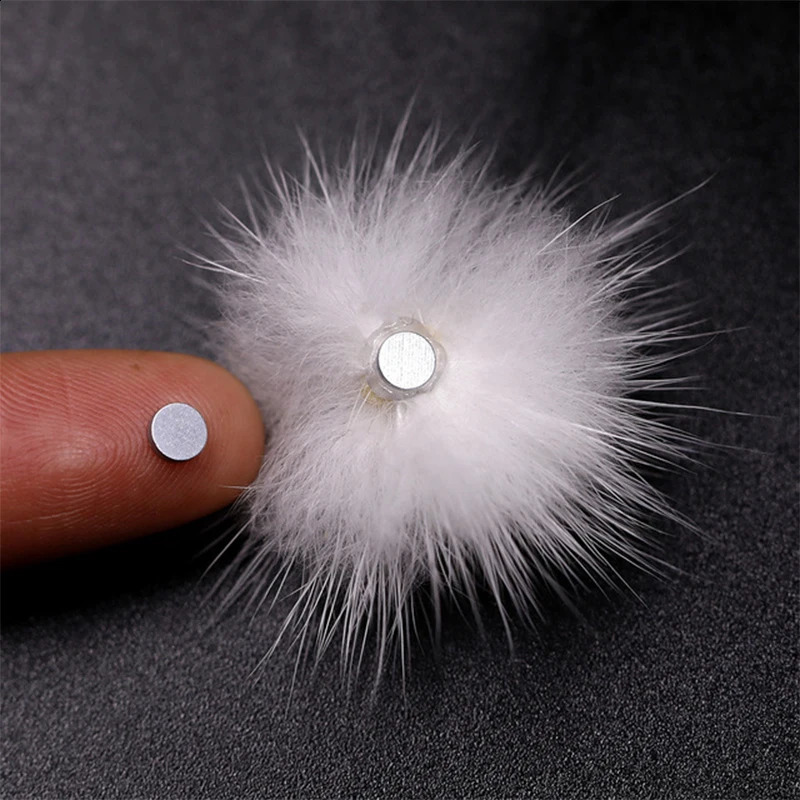24PCS/Box Detachable Magnet Ball Fluffy 3D 12Colors 27*27mm Puffy Pom Pons Kit Jewelry Manicure Accessories DIY Nails Charms 250528