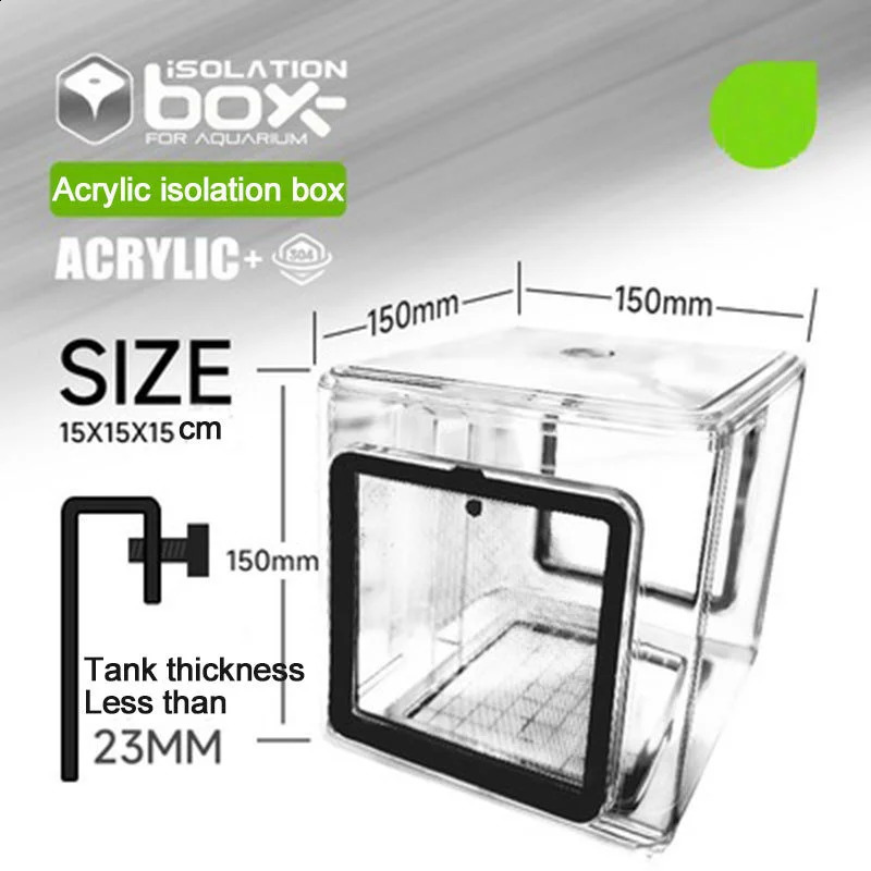 Aquarium Acrylic Fish Tank Isolation Box Pneumatic Spawning Incubation Box Ornamental Breeding Room Small Fry Stainless Steel 250530