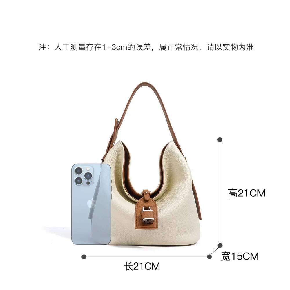 Genuine Leather Niche Designer Women Shoulder Daily Ladies Commuter Bucket Casual High Quality Crossbody Bag Female Handbag