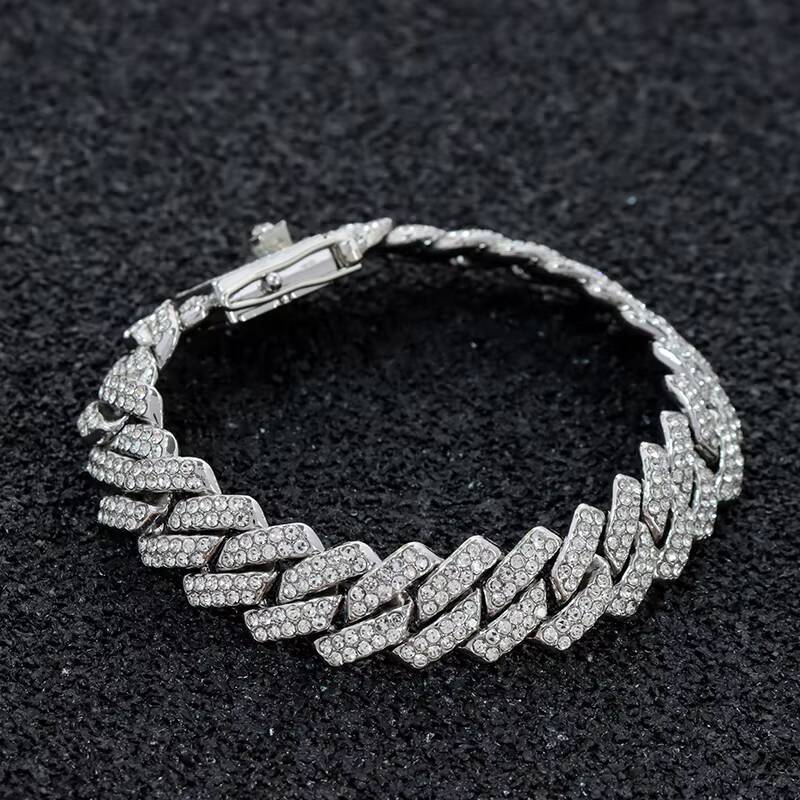 High quality Cuban chain jewelry 12mm stainless steel rap style necklace