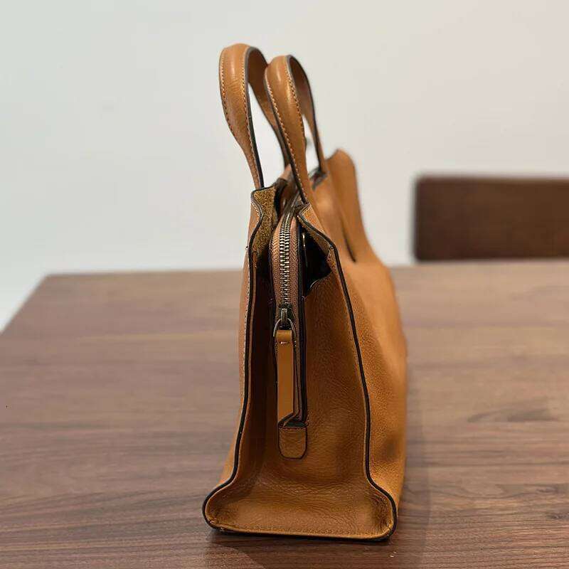 Johnature 2025 Spring New Handbag Genuine Leather Casual Versatile Tote Soft Cowhide Women's Shoulder Crossbody Bag