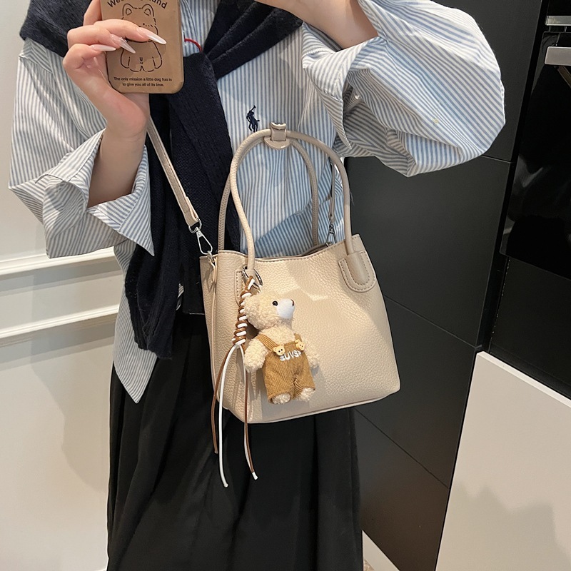 designer Korean Style Trendy Fashion Handheld Bucket Bag for Women 2025 Spring Summer New Simple Casual High-end Single Shoulder Crossbody Bag