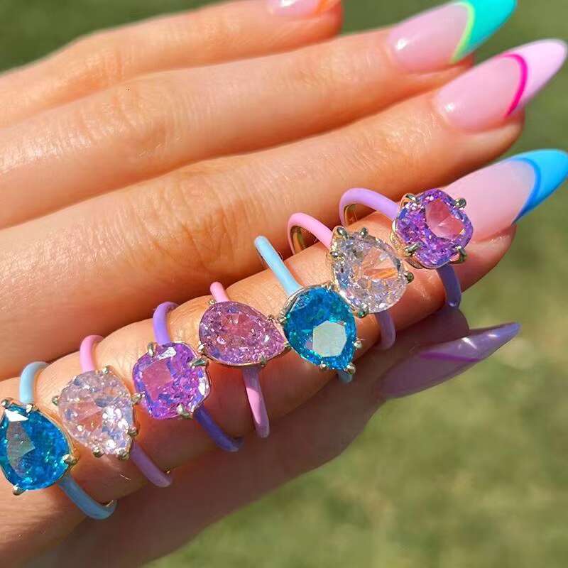 Wholesale 925 Sterling Silver Gold Plated Jewelry Custom Moissanite Wedding Gemstone Crystal Rose Quartz Fine Ring for Women