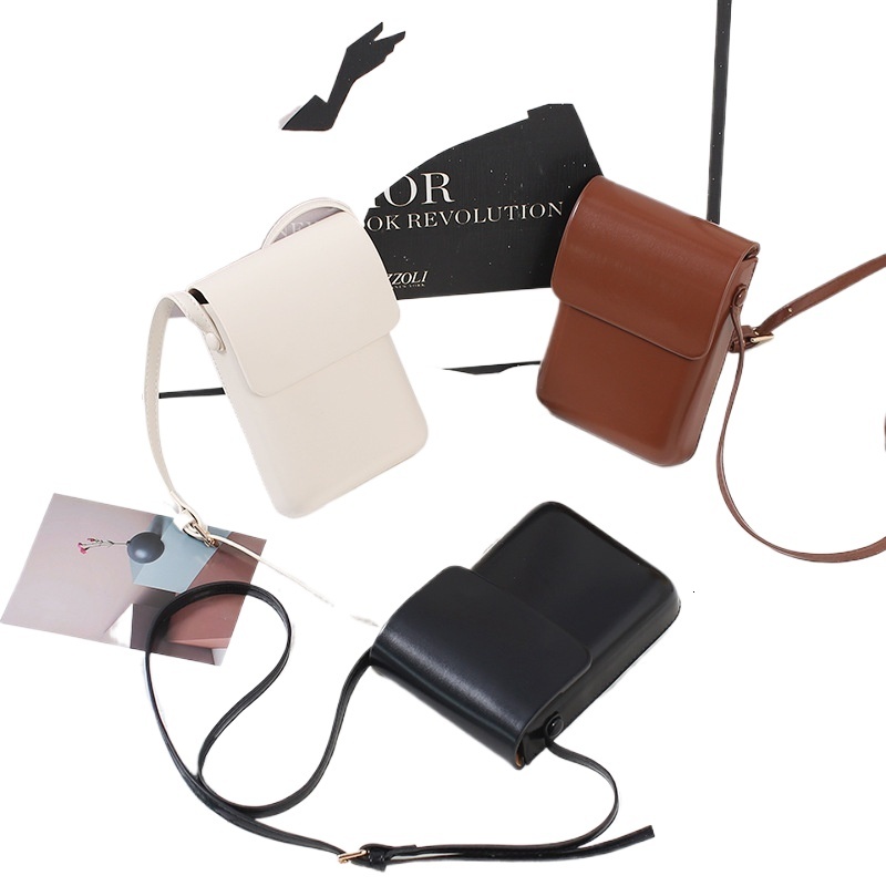 designer 2025 Women Korean Style Ins Candy Color Convenient Fashion Vertical Crossbody Phone Bag Solid Color Simple New Shell Bag