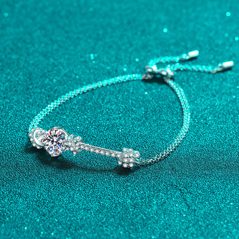 Luxurious 925 SS Multi-link Cufflink Watch Strap Accessory Complemented by Brilliantly Cut Cubic Zirconia