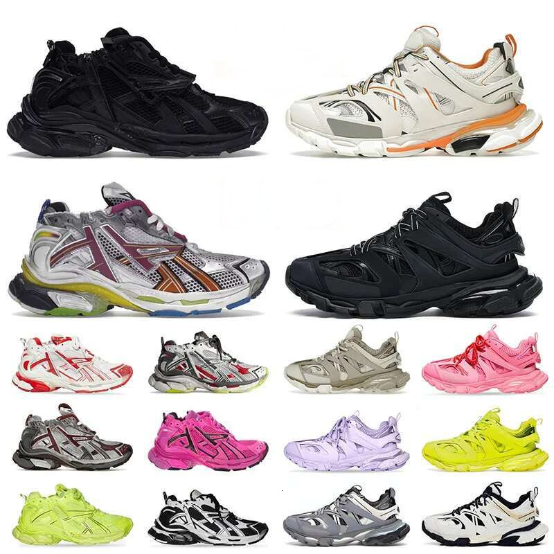 Designer Shoes LED Casual Track Light 3.0 Sneakers 7.5 7.0 Runner Men Women Grey Blue Gomma Leather Beige Tripler Black Pink Trainer Nylon Printed Platform For Trainers