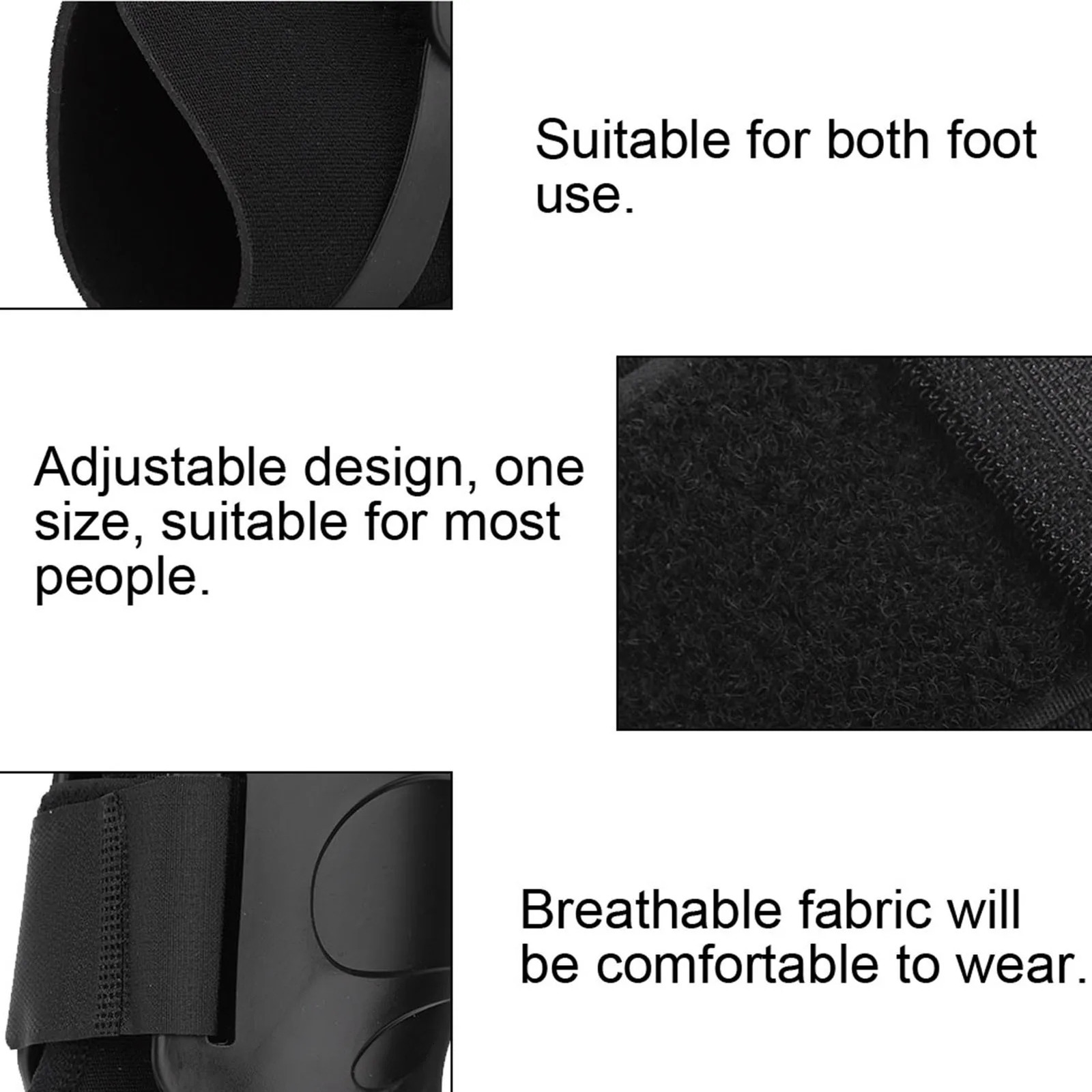 Ankle Support Brace Compression Breathable Foot Elastic Guard Strap Black PPNylon 250530