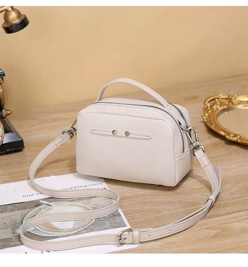 Women's Autumn/Winter New Design SensibilityNiche High-End Feel Crossbody Versatile Genuine Leather Single Shoulder Bag