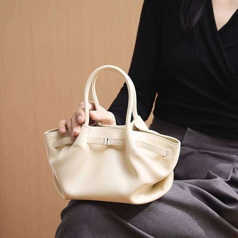 Women Cow Real Leather Handbags Female Cute Natural Cowhide Retro Crossbody Ladies Fashion Designer Shoulder Bag Girl