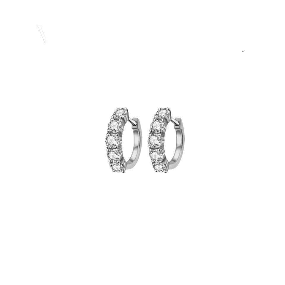 Certified 925 Sterling Silver Moissanite Earrings Lab Grown VVS D 3mm Diamond Jewelry Studs GRA Certified