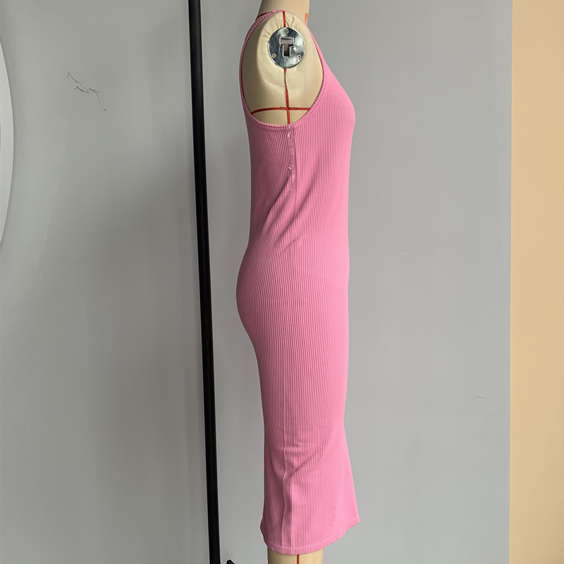 JM130 Ribbed vest dress sexy waist hip wrap comfortable nightdress