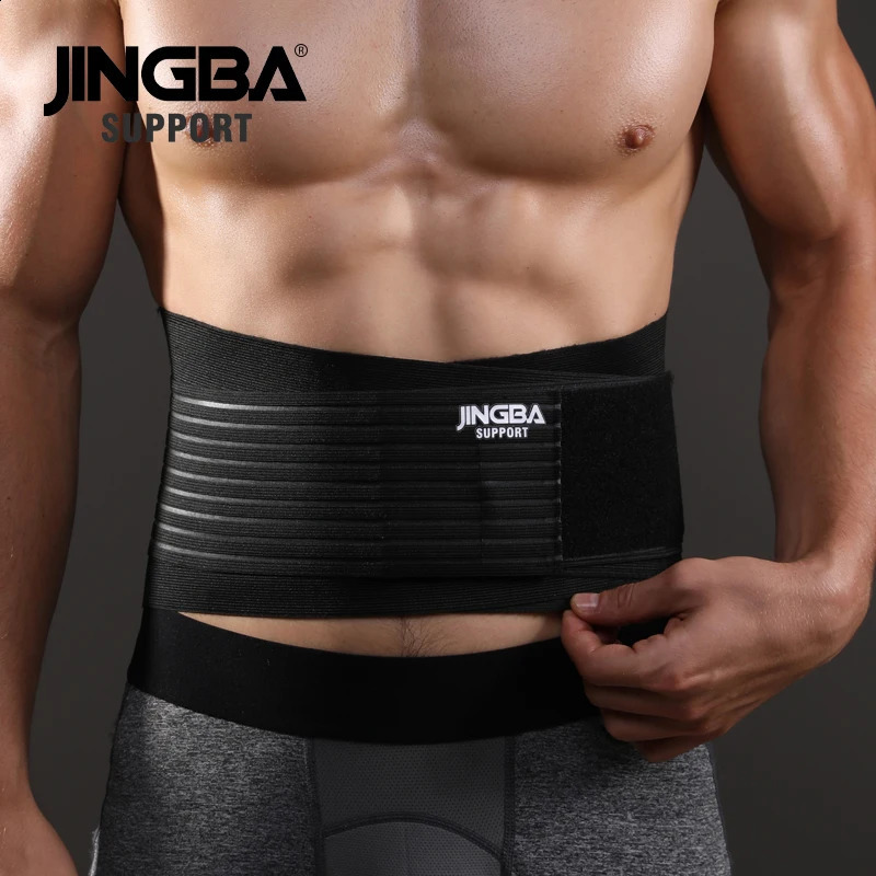 JINGBA SUPPORT Men Waist Trainer Support Sauna Suit Modeling Body Shaper Belt Weight Loss Cincher Slim Faja Gym Workout Corset 250523