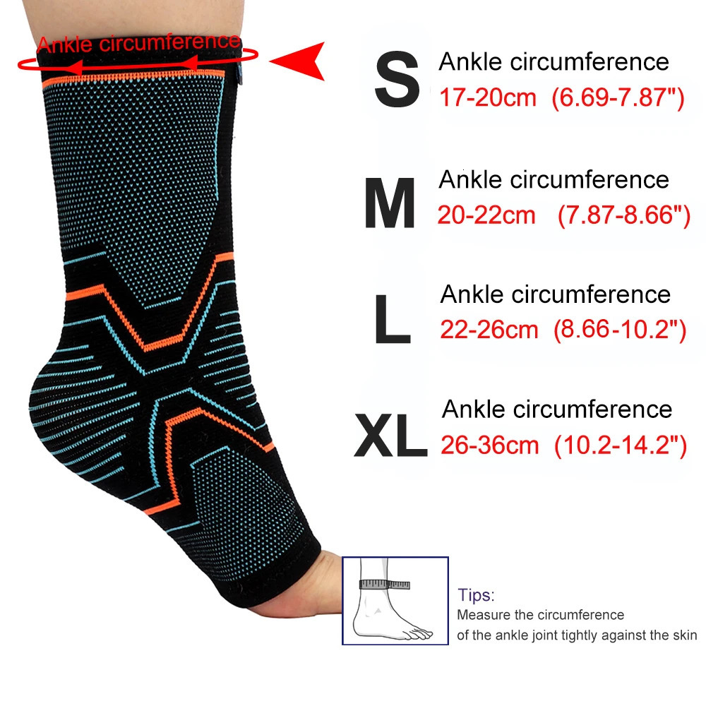 2Pcs Sport Ankle Fixing Supporter Brace Compression Support Sleeve Elastic Bandage Foot Cuffs Sports Running Socks 250530