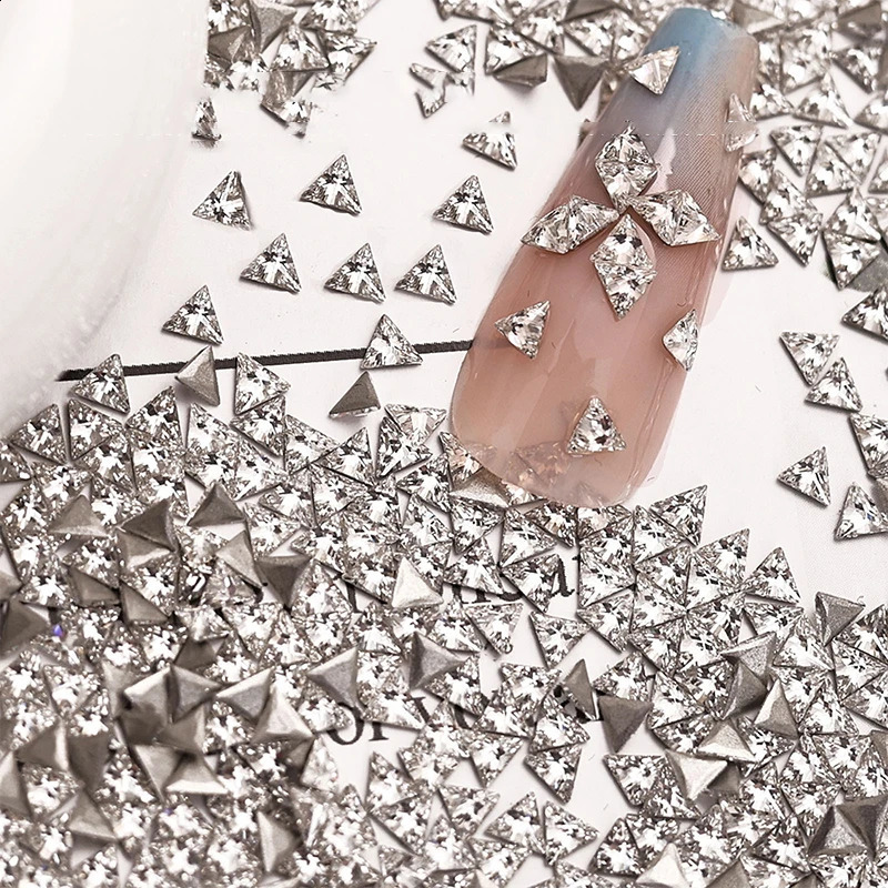 1 Box Shiny Zircon Rhinestones Nail Charms Butterfly Teardrop Triangle Splicing Diamonds Nail Art Jewelry Charms Decoration 250528