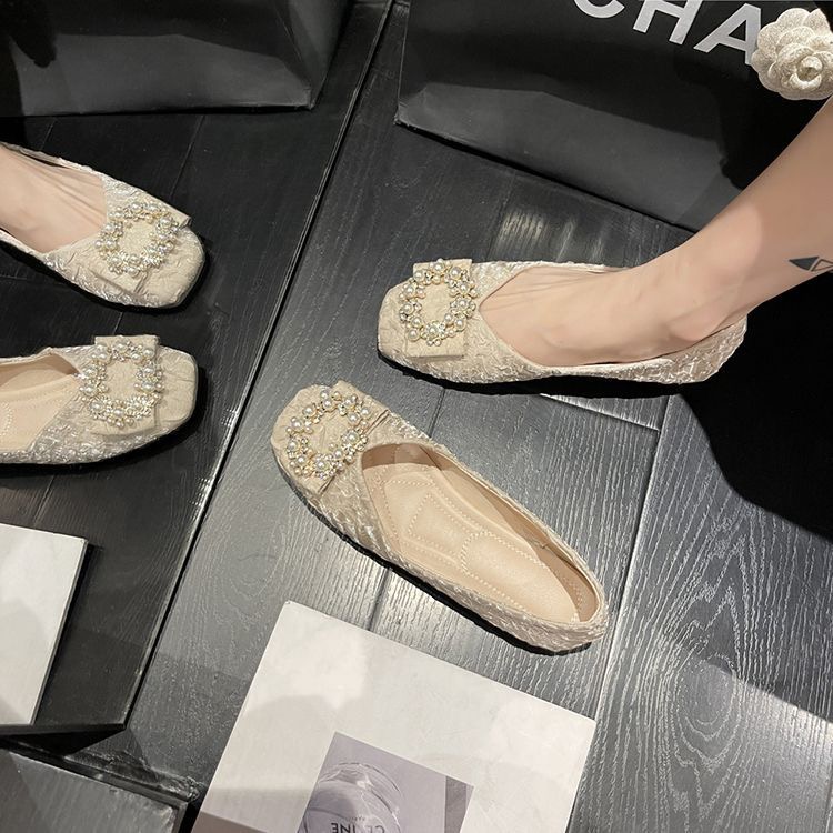 Women's Soft Leather Flat - hot Casual Square Toe Single Shoes for Spring & Autumn