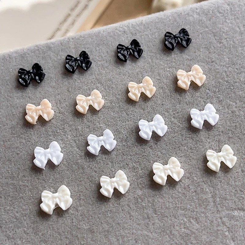 20PCS Bow Nail Charm 3D Resin Bowknot Flatback Nail Gems Nail Art Rhinestones Jewelries 250528