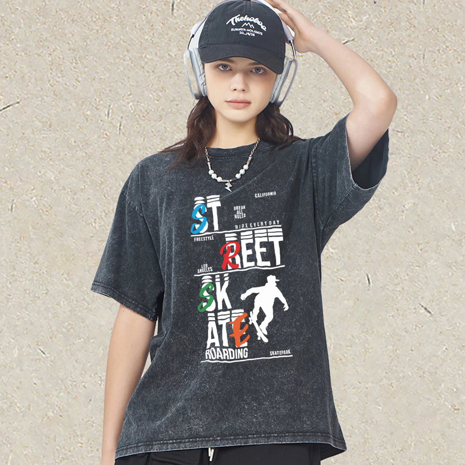 DIY Washed T-shirt 100% Cotton Mens and Womens T-shirts Customized Personalized n 250530