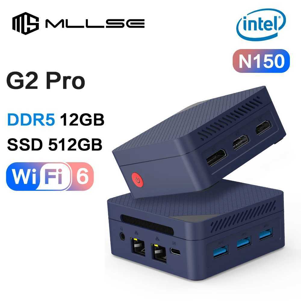 MLLSE G2 Pro Mini PC Windows 11 Pro Alder Lake N150 Intel 12th DDR5 12GB RAM 512GB ROM WiFi 6 BT5.2 Mini PC Work X250602