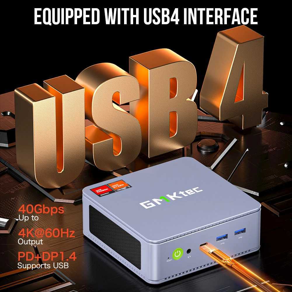 GMKtec K6 Mini PC AMD R7-7840HS 8C/16T 16GB DDR5 512GB PCIe 4.0 SSD Mini Desktop Computer Window 11 Pro WiFi 6E/BT5.2 Type-C X250602