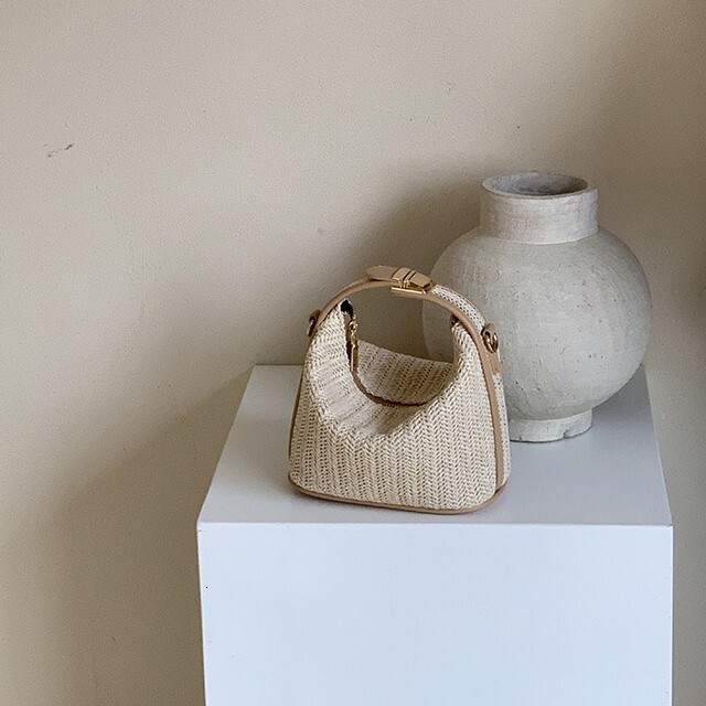 designer Bag 2025 Korean Style Summer New Straw Handbag Fashion Handheld Bag Women's Bag Trendy Versatile Shoulder Crossbody Bag