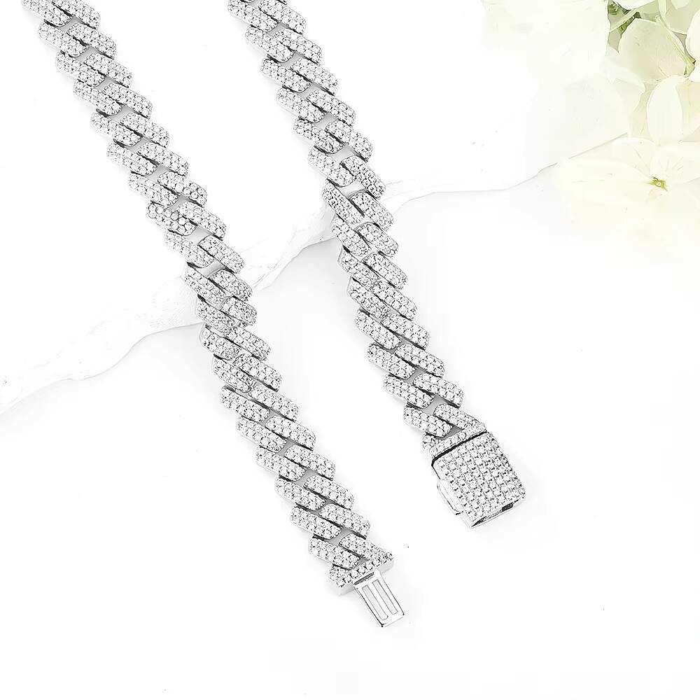Classic men's hip-hop style chain pure sier fashion Cuban necklace accessories