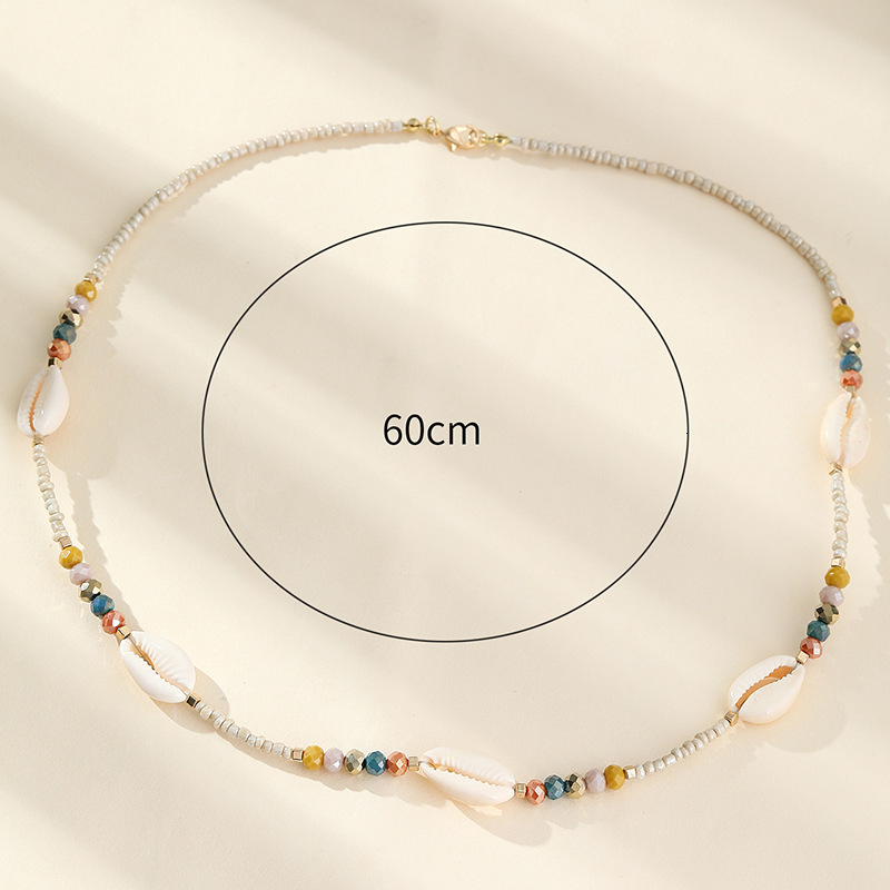Shell explosive rice stone, shell bead necklace, versatile necklaces, accessories for women