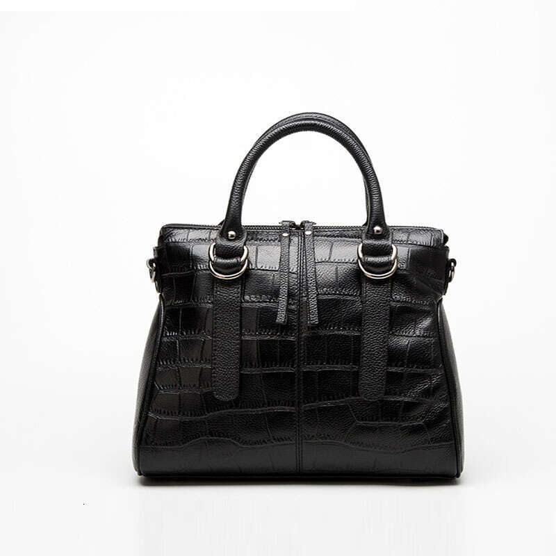 Crocodile Pattern Top Layer Cowhide Women s Handbag Versatile Genuine Leather Shoulder Crossbody Bag for